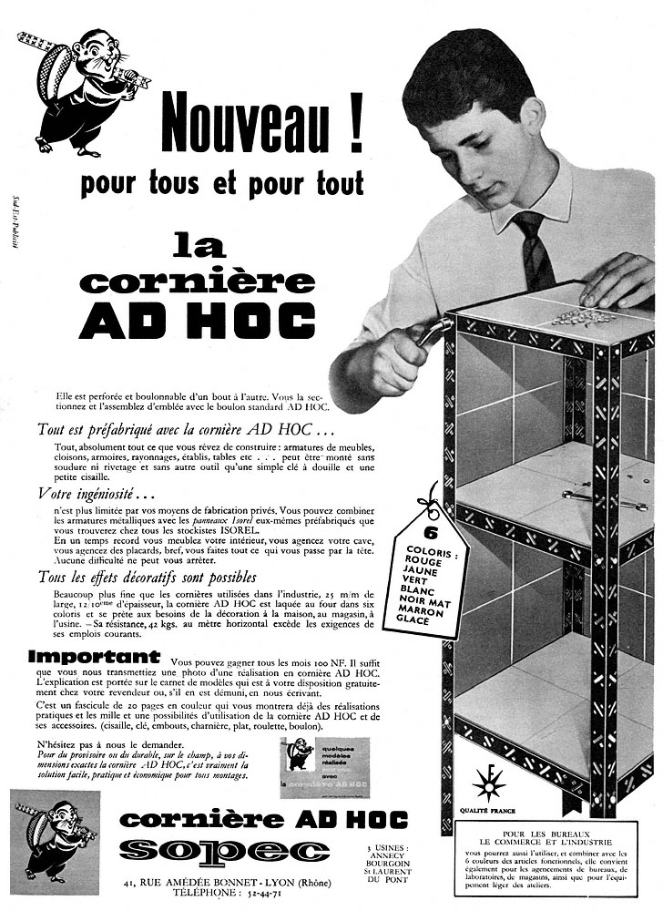Publicité Ad Hoc 1960
