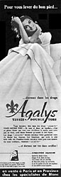 Publicit Agalys 1957