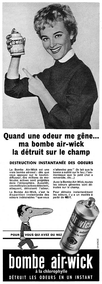 Publicité Air-Wick 1959