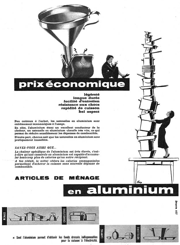 Publicité Aluminium 1957