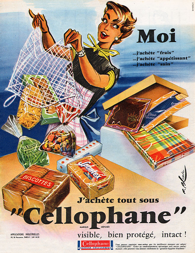 Publicité Cellophane 1955