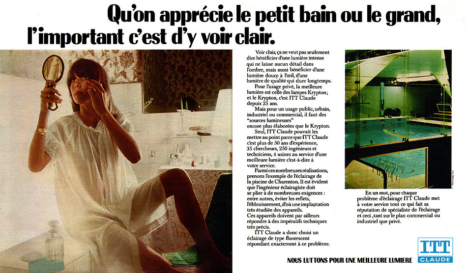 Publicité Claude 1973