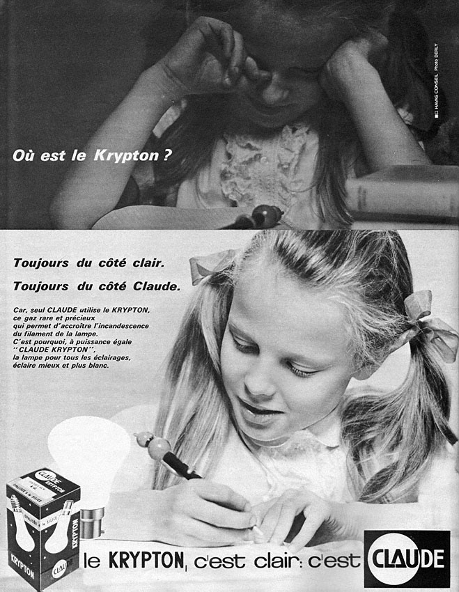 Publicité Claude 1964