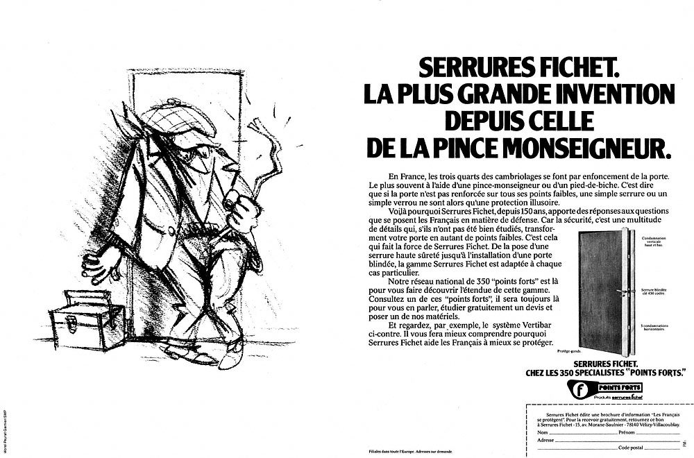 Publicité Fichet 1978