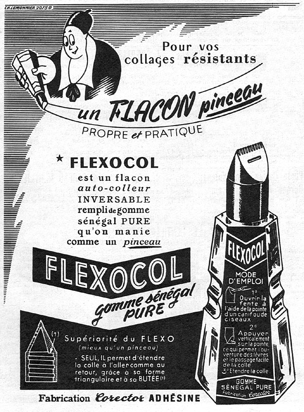 Publicité Flexocol 1951