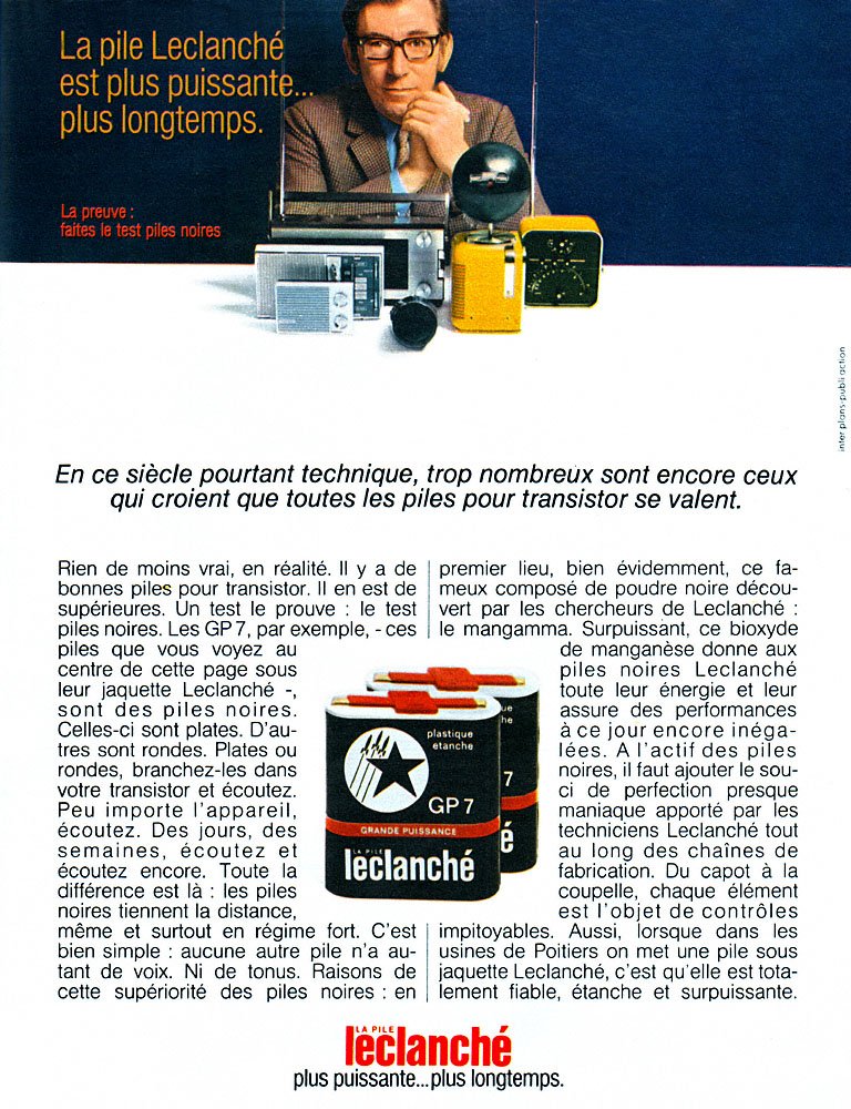 Publicit� Leclanche 1969