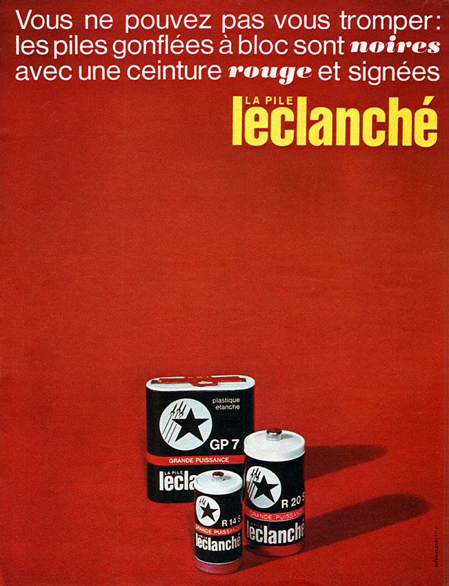 Publicité Leclanche 1966