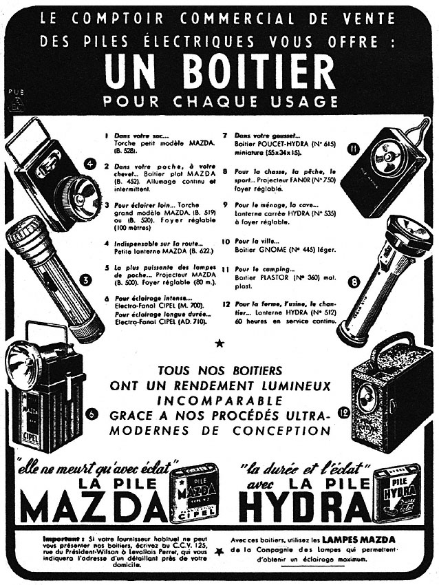 Publicité Mazda 1951