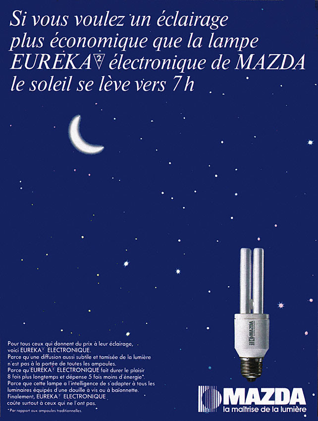 Publicité Mazda 1990