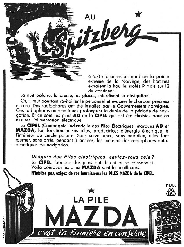 Publicité Mazda 1949