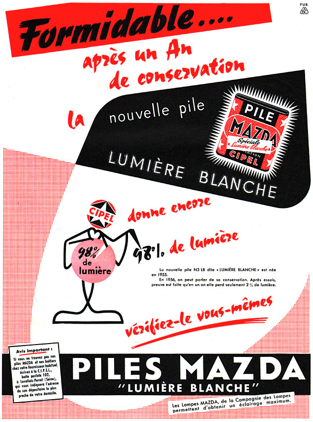 Publicité Mazda 1957