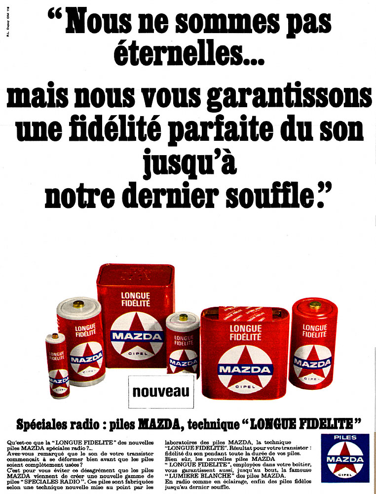 Publicit� Mazda 1966