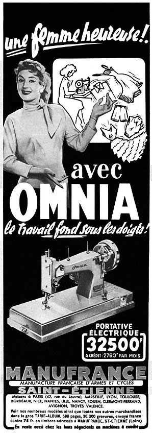 Publicité Omnia 1957