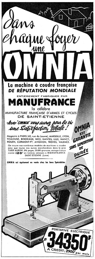 Publicité Omnia 1957