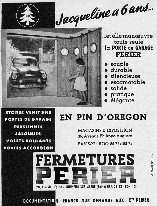 Publicité Perier 1954
