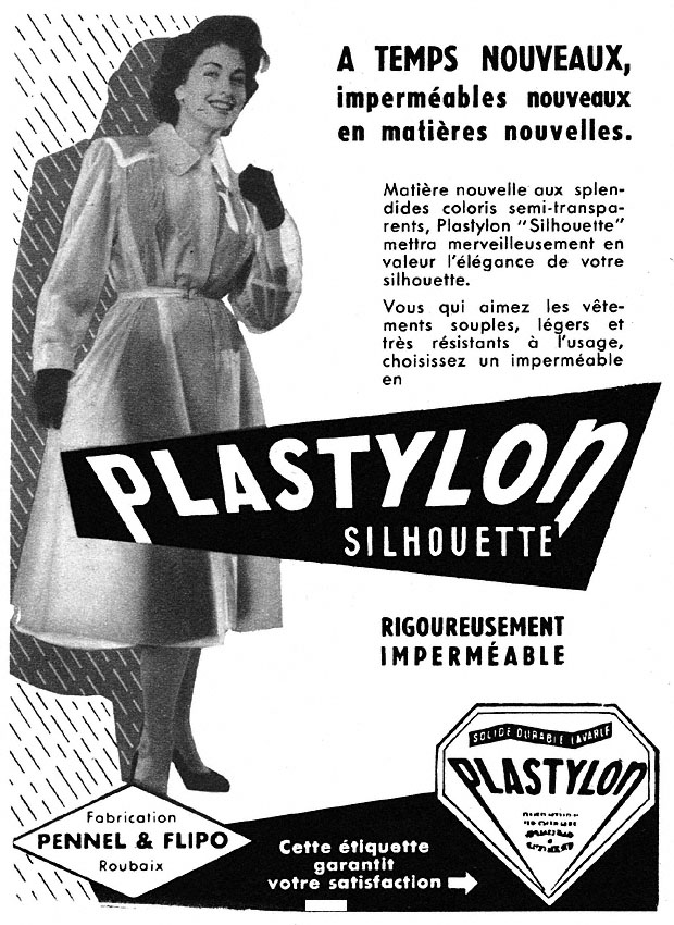 Publicité Plastylon 1955
