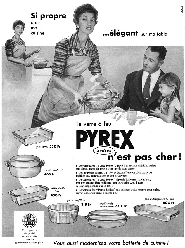 Publicité Pyrex 1956