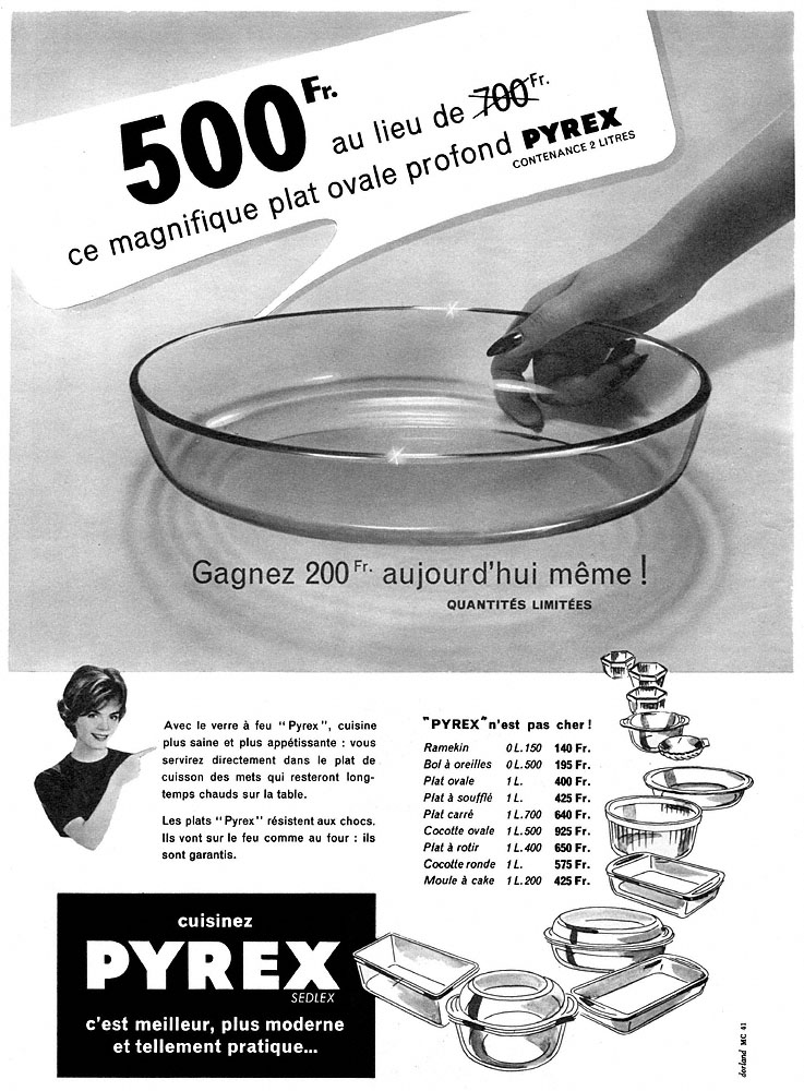 Publicité Pyrex 1959