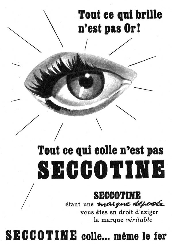 Publicité Seccotine 1955