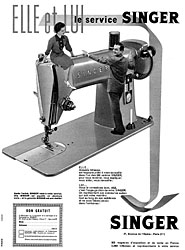 Publicit Singer 1958