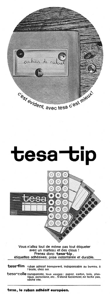 Publicit� Tesa 1966