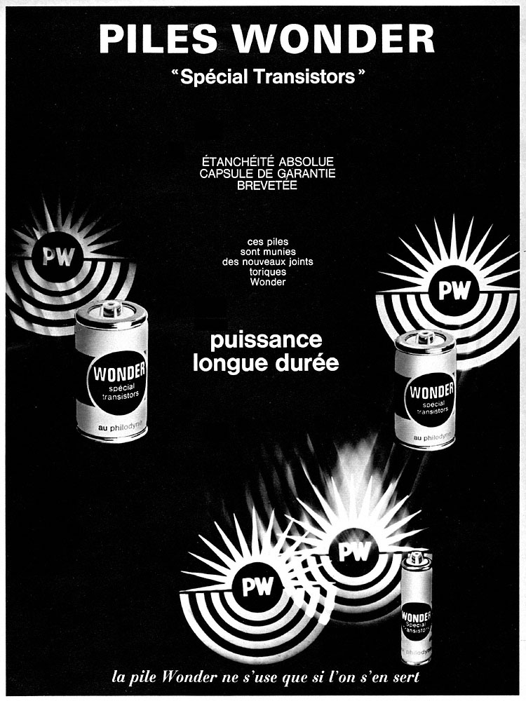 Publicit� Wonder 1969