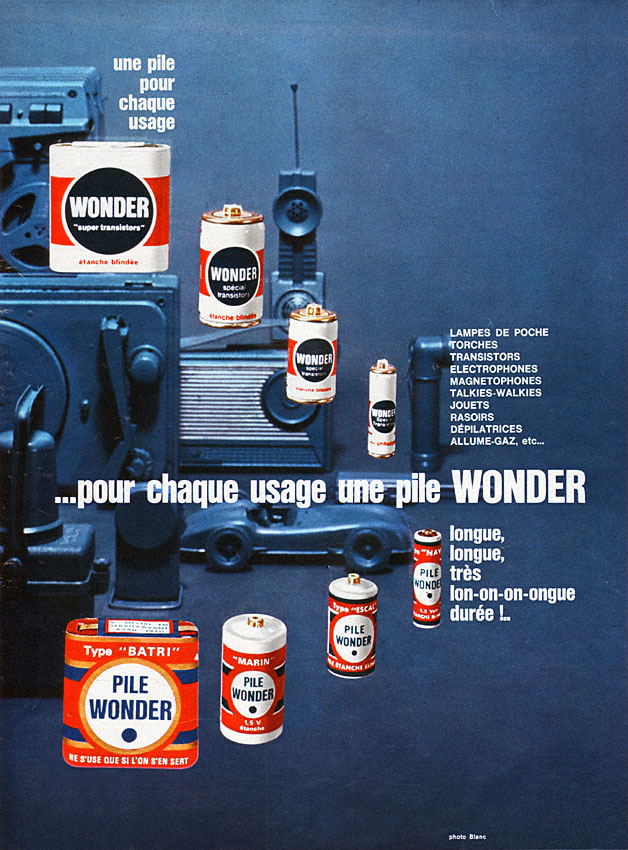 Publicité Wonder 1969