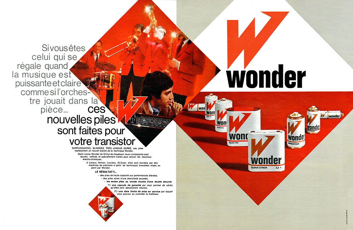Publicit� Wonder 1970