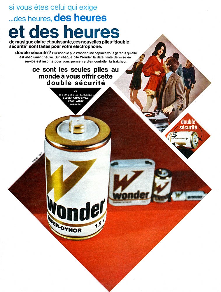 Publicit� Wonder 1970