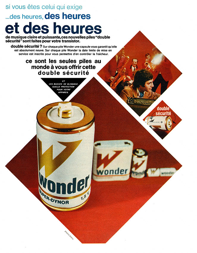 Publicité Wonder 1970