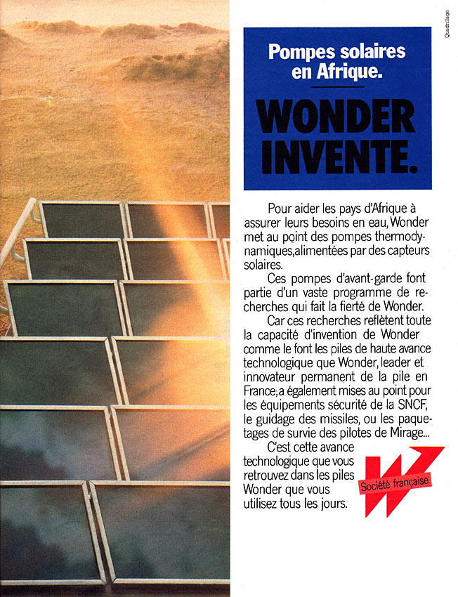 Publicité Wonder 1984