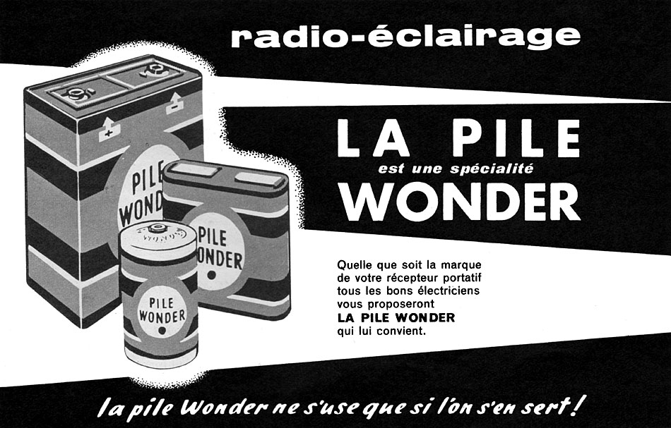 Publicité Wonder 1959