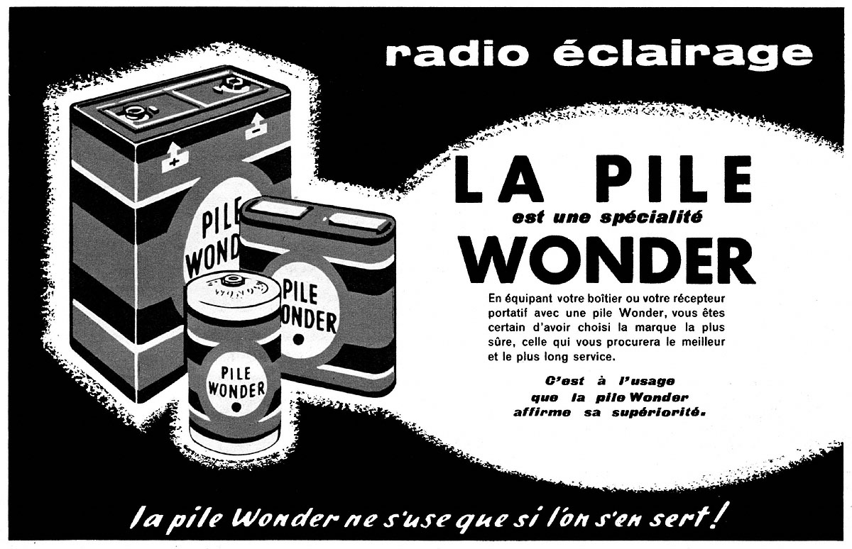 Publicité Wonder 1959