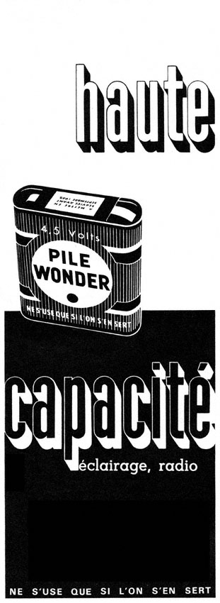 Publicité Wonder 1962