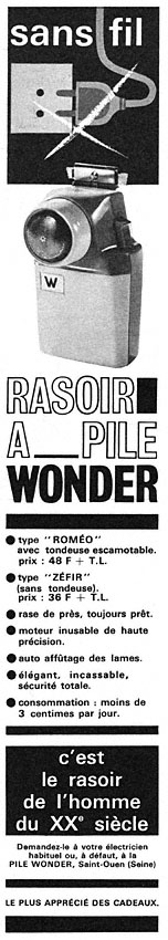 Publicité Wonder 1964