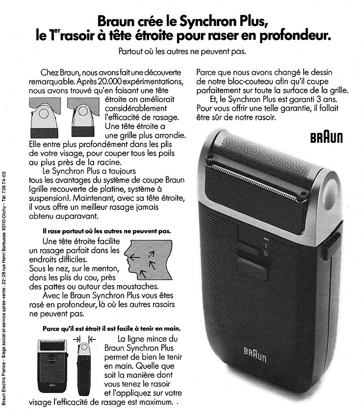 Publicité Braun 1974