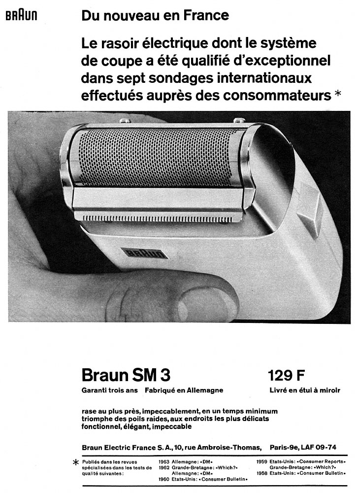 Publicité Braun 1963