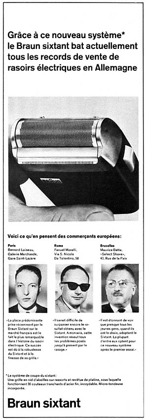 Publicité Braun 1965