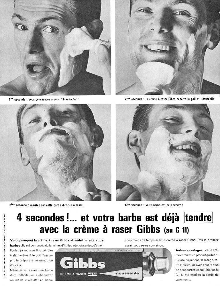 Publicit� Gibbs 1965