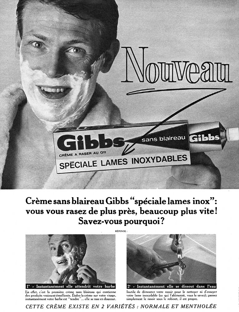 Publicit� Gibbs 1966