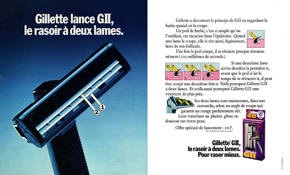 Publicité Gilette 1972