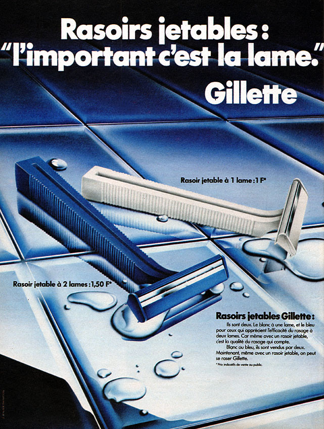 Publicité Gilette 1977