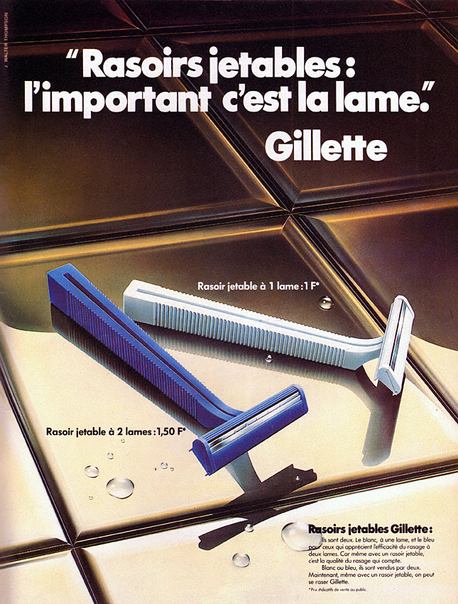 Publicité Gilette 1978