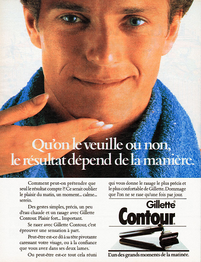 Publicité Gilette 1985