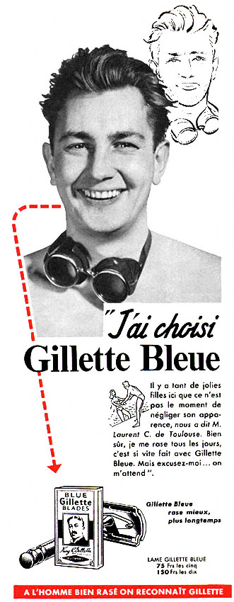 Publicité Gilette 1954