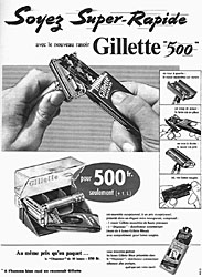 Publicité Gilette 1955