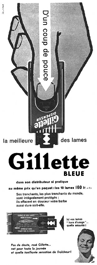 Publicité Gilette 1958