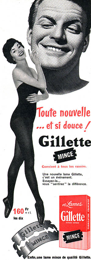 Publicité Gilette 1958