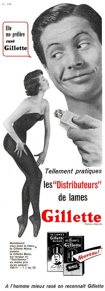 Publicité Gilette 1959