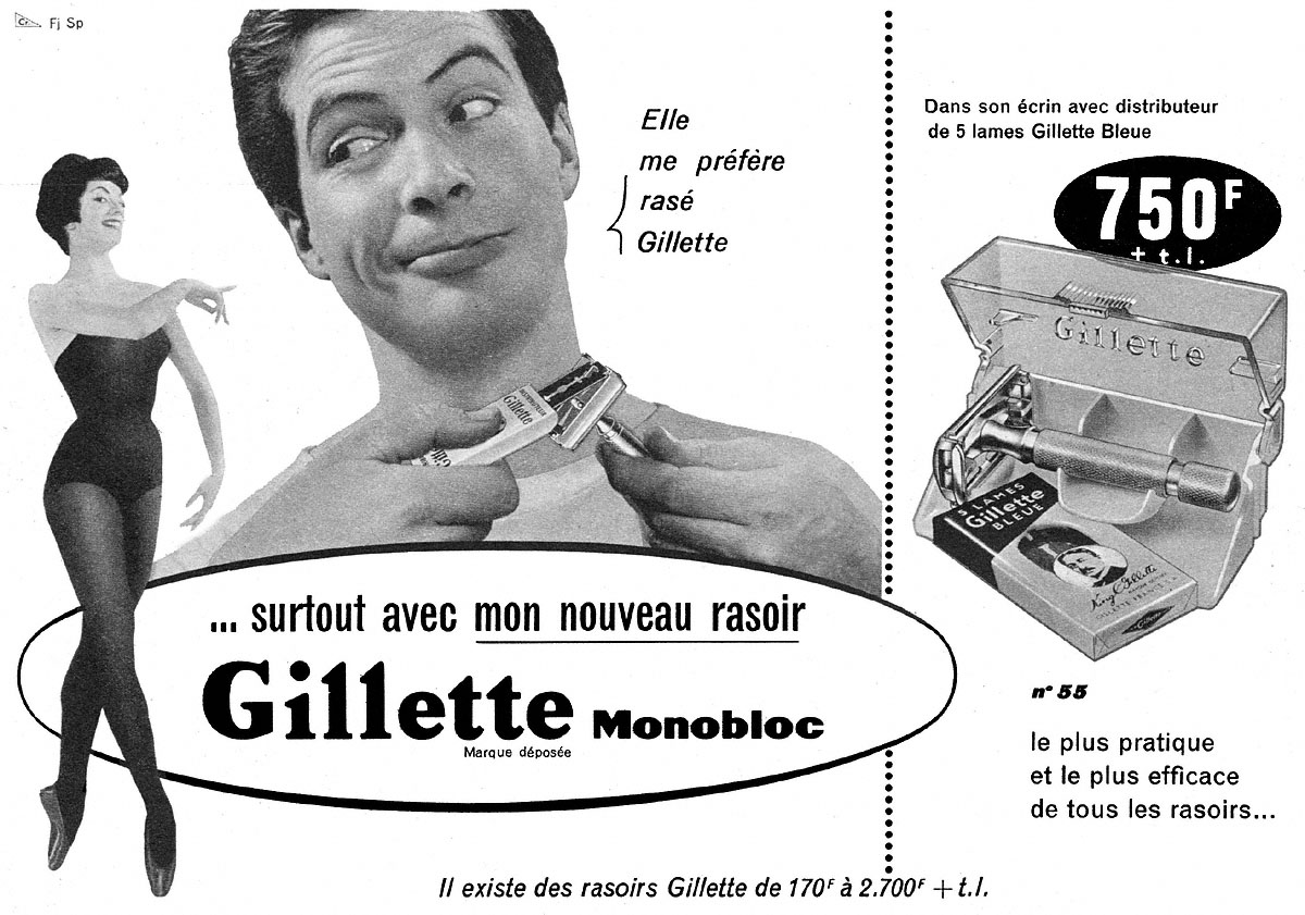 Publicité Gilette 1959